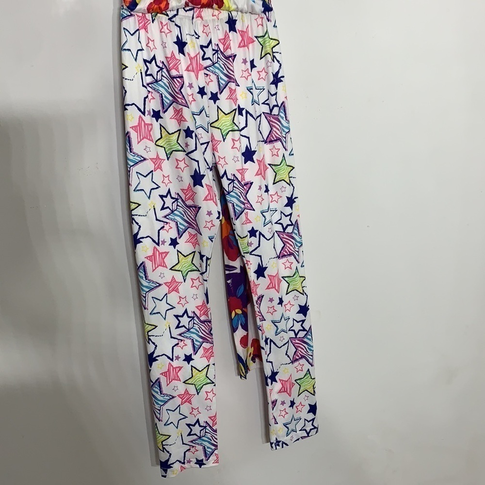 Boutique Luouse color splash printed stretch leggings 2 pack girls 12 - Picture 4 of 5
